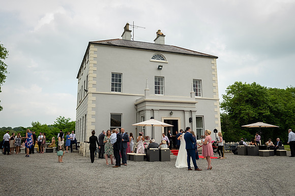 Drinks reception at Boyne Hill House wedding-0218